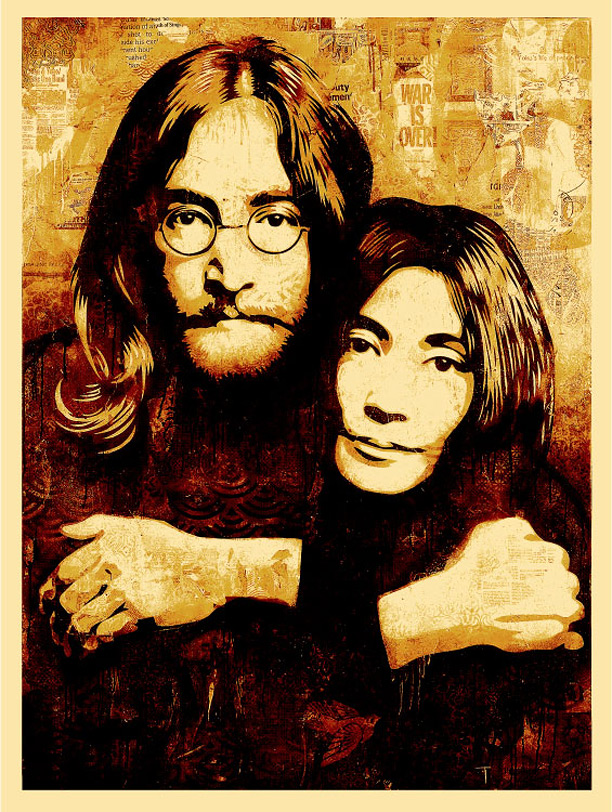 Shepard Fairey "John & Yoko Canvas" Shepard Fairey "John & Yoko Canvas"