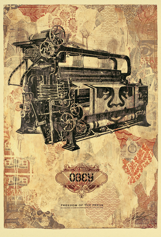 Shepard Fairey "Freedom of the Press" Shepard Fairey "Freedom of the Press"