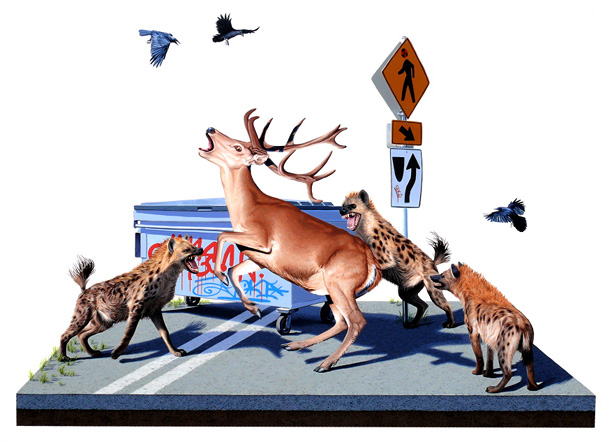 Josh Keyes "Collision" Josh Keyes "Collision"